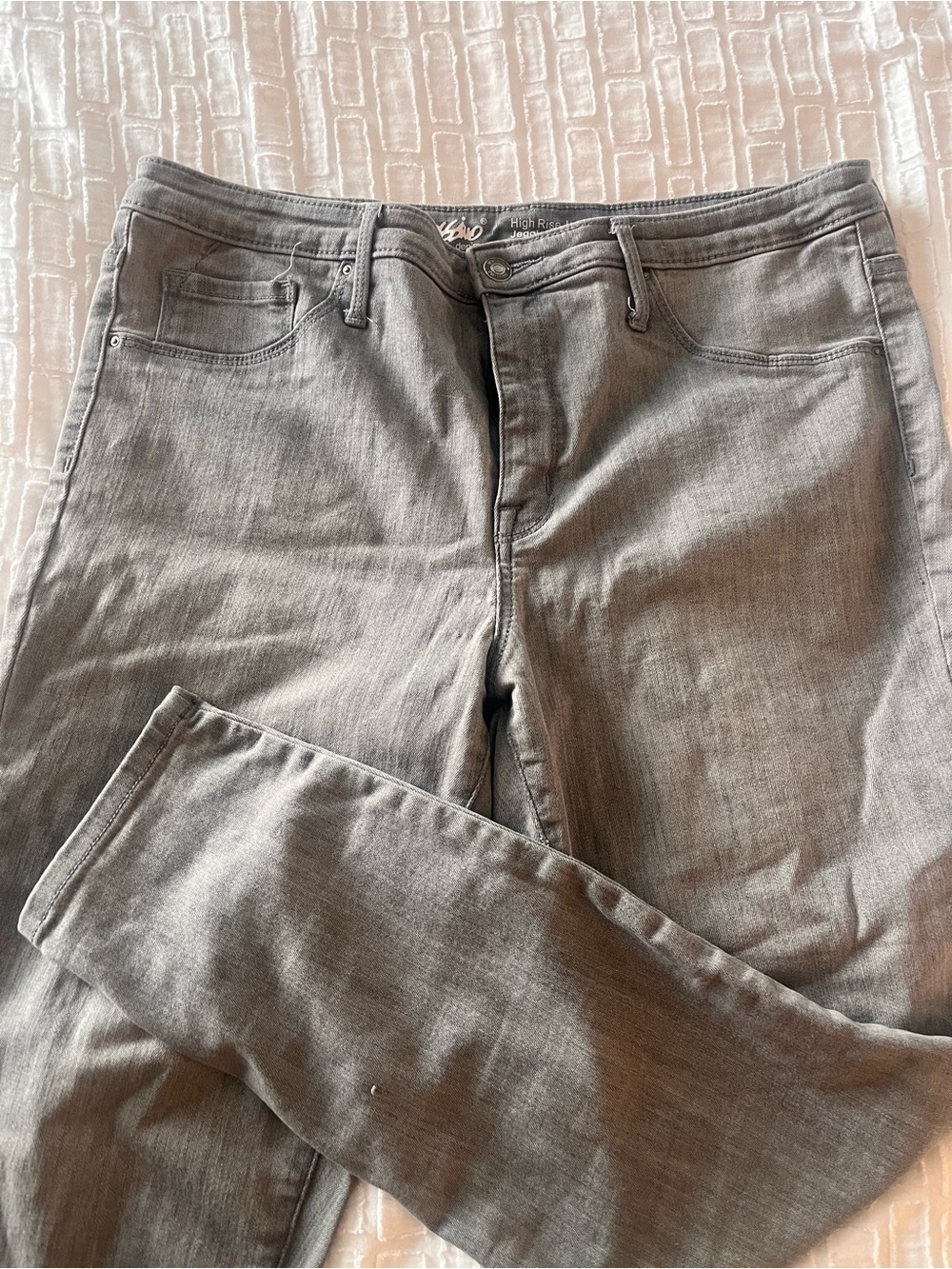 Mossimo Supply Co. Gray High-Rise Skinny Jeans